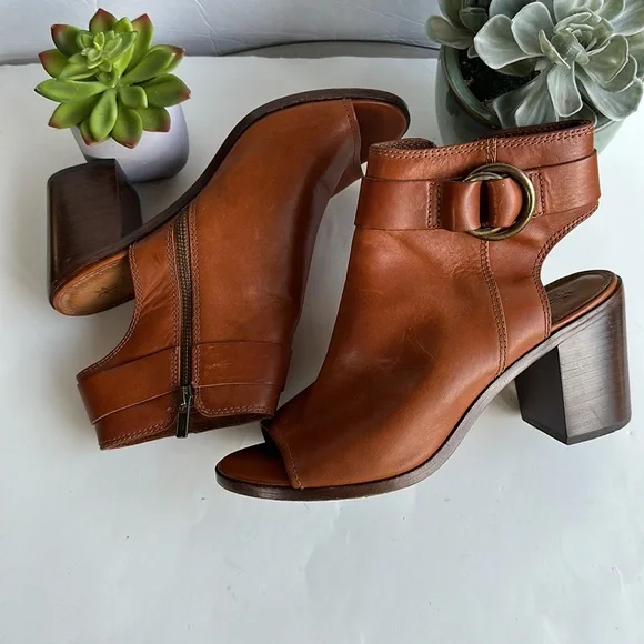 Frye Danica Harness Boot, Brown Smooth Vintage Leather, Sz 10 M - Picture 12 of 16